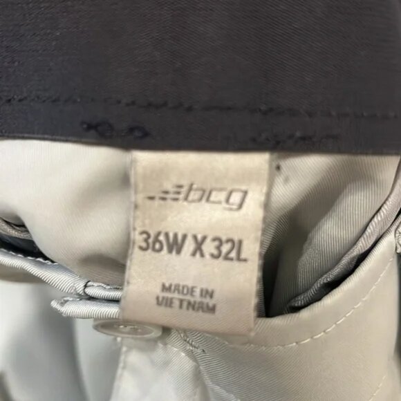 Men Grey BCG Golf Pant Size 36x32 - Picture 2 of 3